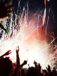 People enjoying music concert