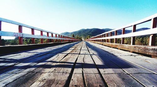 View of bridge against clear sky