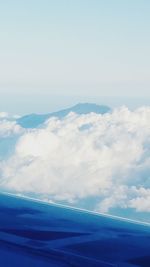 Aerial view of clouds over blue sky