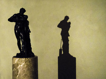 Silhouette of statue