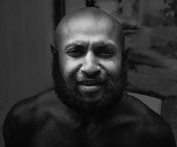 Close-up portrait of man smiling