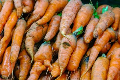 High angle view of vegetables for sale in market