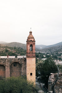 View of bell tower against clear sky