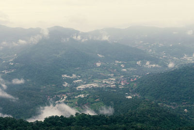 High angle view of landscape against sky