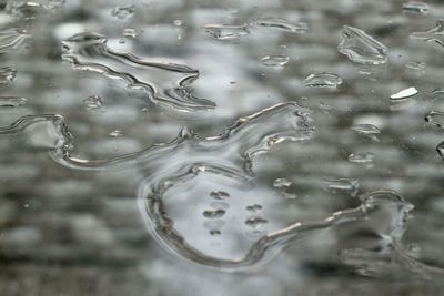 Full frame shot of raindrops on glass