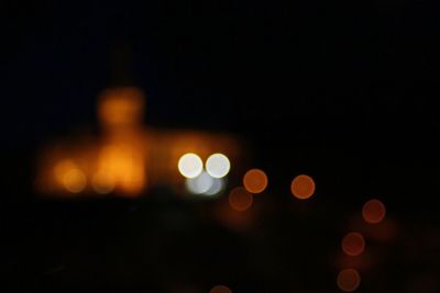 Defocused lights at night