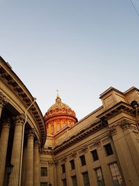 Low angle view of building against clear sky