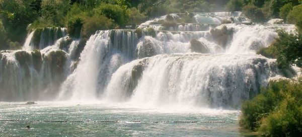 River flowing through rocks