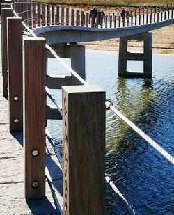 Pier over canal in town