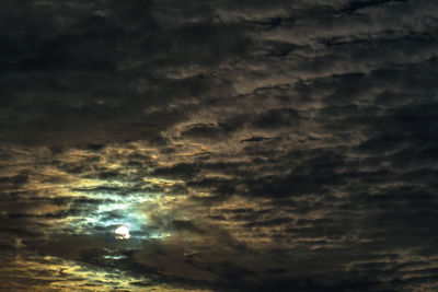 Low angle view of dramatic sky