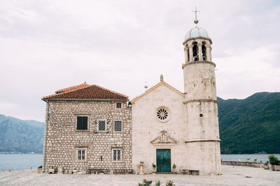 Low angle view of church against sky