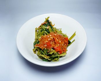 Close-up of food served in plate