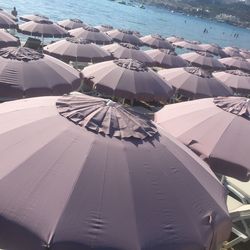 High angle view of beach