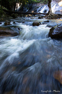 Close-up of waterfall