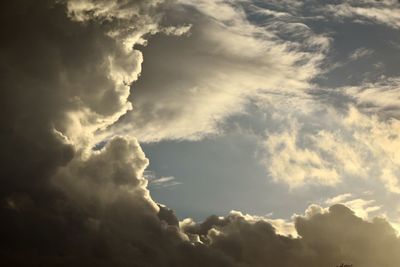 Low angle view of clouds in sky