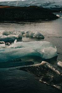 Scenic view of frozen sea