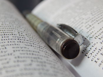 Close-up of books on book