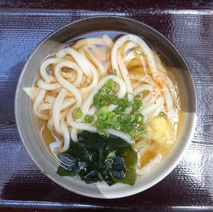 High angle view of soup in bowl