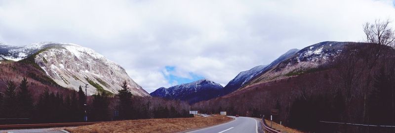 Country road passing through mountains