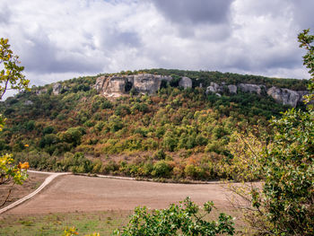 View of road leading towards mountain