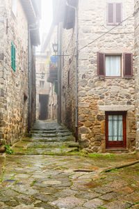 Narrow alley amidst buildings