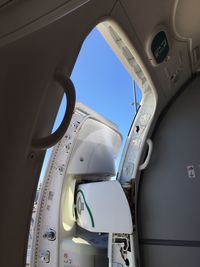 Interior of airplane