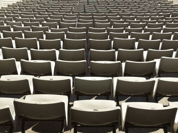 Full frame shot of empty chairs