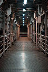 Empty corridor of building