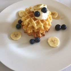 Close-up of food served in plate