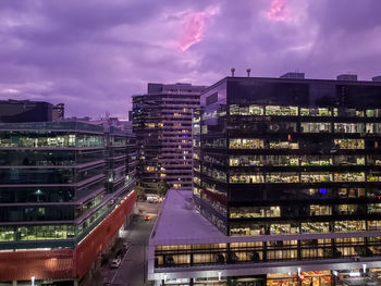 Buildings in city against sky