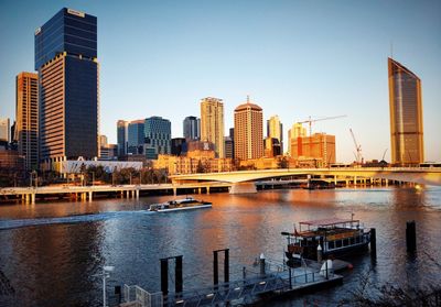 View of city at waterfront