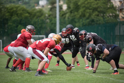 Group of people playing outdoors