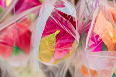 Close up of colorful flowers