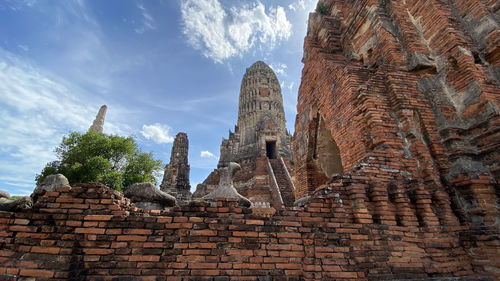 Low angle view of historical building against sky