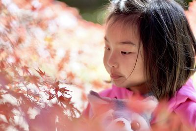 Portrait of girl looking away