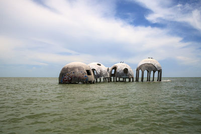 Panoramic view of sea against sky
