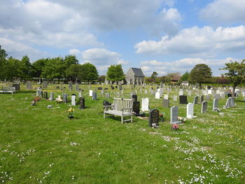 View of cemetery against sky