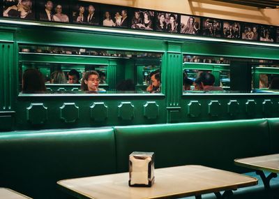 People sitting in restaurant