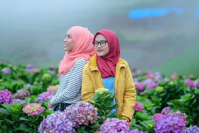 Holiday the hortensia flower garden in malang