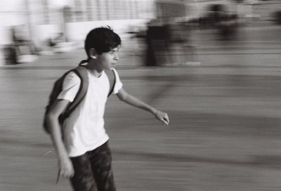 Man running on street