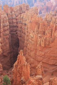 Low angle view of rock formation