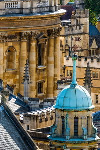 Low angle view of buildings in city