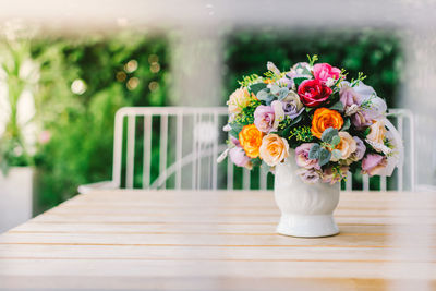 Close-up of vase on table