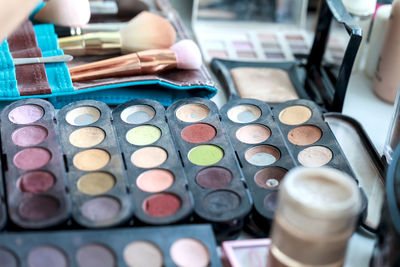 Close-up of beauty product on table