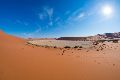 Scenic view of desert against sky