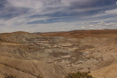 Scenic view of desert against sky