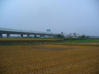 Scenic view of landscape against clear sky