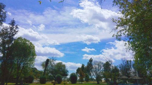 Scenic view of landscape against cloudy sky