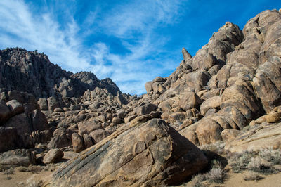 Scenic view of rocky mountains against sky