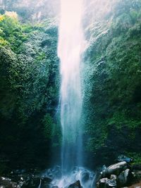 Scenic view of waterfall